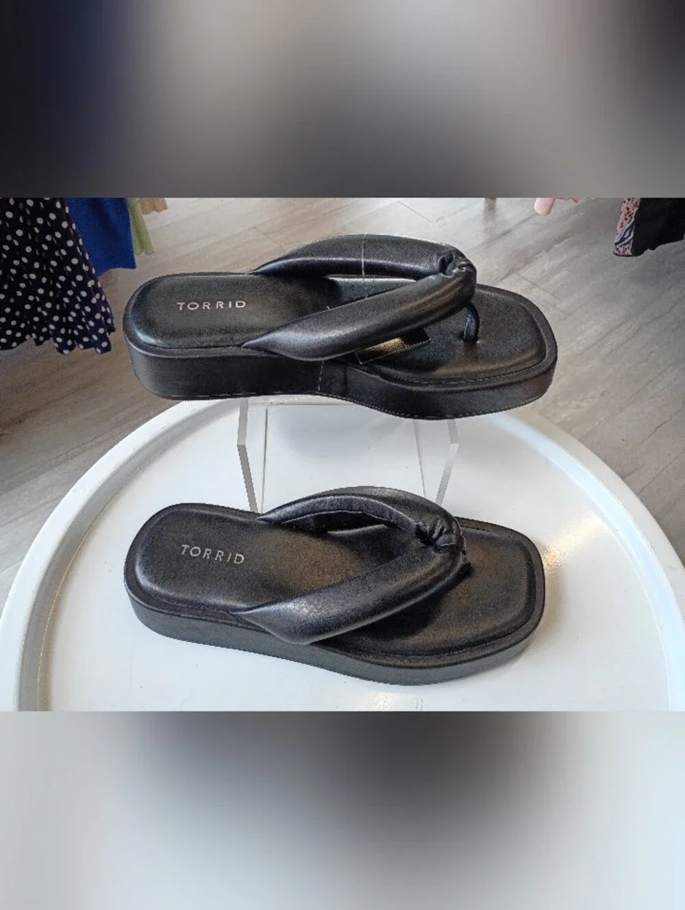 torrid Black Platform Thong Sandals